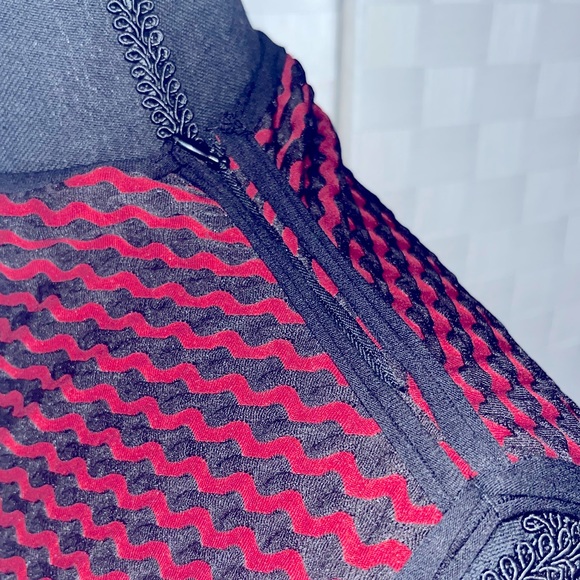 🖤♥️Max Studio S.P. Black and Red Midi Dress/Size Large - Picture 4 of 6